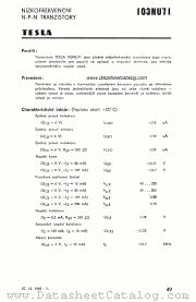 103NU71 datasheet pdf Tesla Elektronicke