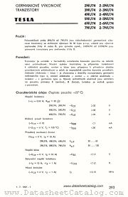 2-3NU74 datasheet pdf Tesla Elektronicke