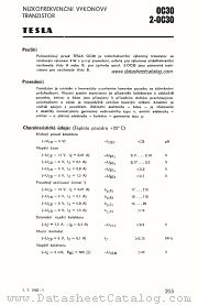 OC30 datasheet pdf Tesla Elektronicke