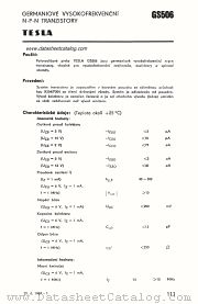 GS506 datasheet pdf Tesla Elektronicke