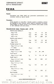 GS507 datasheet pdf Tesla Elektronicke