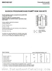 MH74S187 datasheet pdf Tesla Elektronicke