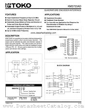 KM3703AD datasheet pdf TOKO