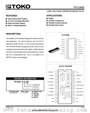 TK10445M datasheet pdf TOKO