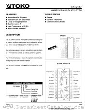 TK10447M datasheet pdf TOKO