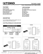 TK10492 datasheet pdf TOKO