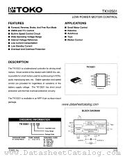 TK10501M datasheet pdf TOKO