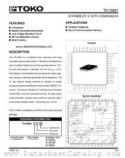 TK10661 datasheet pdf TOKO