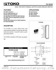 TK15030 datasheet pdf TOKO