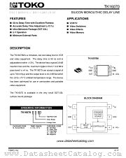 TK16070M datasheet pdf TOKO