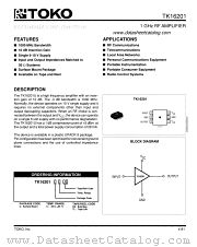 TK16201U datasheet pdf TOKO