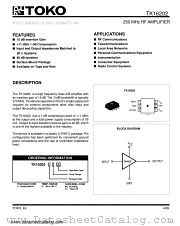 TK16202U datasheet pdf TOKO