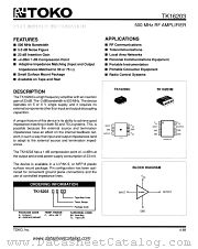 TK16203U datasheet pdf TOKO