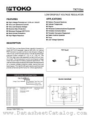 TK71541SCL/41 datasheet pdf TOKO