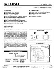 TK75003J datasheet pdf TOKO