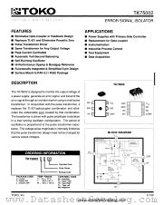 TK75002U datasheet pdf TOKO