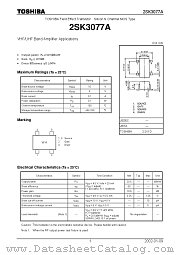 2SK3077A datasheet pdf TOSHIBA
