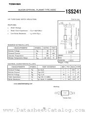 1SS241 datasheet pdf TOSHIBA