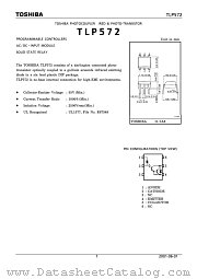 TLP572 datasheet pdf TOSHIBA