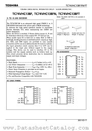 TC74VHC138F datasheet pdf TOSHIBA