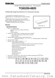TC83220-0020 datasheet pdf TOSHIBA