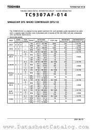 TC9307AF-014 datasheet pdf TOSHIBA