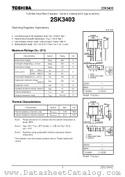 2SK3403 datasheet pdf TOSHIBA