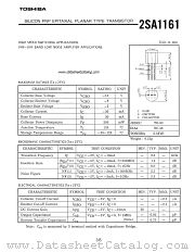 2SA1161 datasheet pdf TOSHIBA