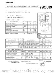 2SC3609 datasheet pdf TOSHIBA