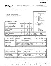 2SC4316 datasheet pdf TOSHIBA