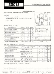 2SD718 datasheet pdf TOSHIBA