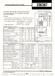 2SK387 datasheet pdf TOSHIBA