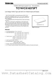 TC74VCX16373FT datasheet pdf TOSHIBA