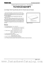 TC74VCX16374FT datasheet pdf TOSHIBA