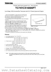 TC74VCX16600FT datasheet pdf TOSHIBA