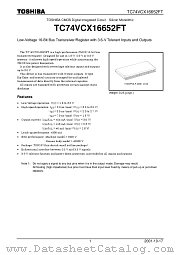 TC74VCX16652FT datasheet pdf TOSHIBA