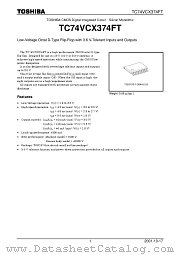TC74VCX374FT datasheet pdf TOSHIBA