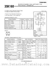 3SK160 datasheet pdf TOSHIBA