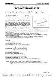 TC74VCXR162543FT datasheet pdf TOSHIBA
