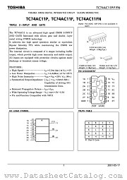 TC74AC11P datasheet pdf TOSHIBA