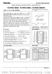 TC74HC139AF datasheet pdf TOSHIBA