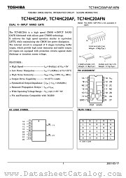 TC74HC20AF datasheet pdf TOSHIBA