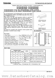 TC74HC40102AP datasheet pdf TOSHIBA