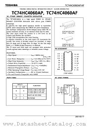 TC74HC4060AP datasheet pdf TOSHIBA