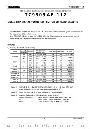 TC9309AF-112 datasheet pdf TOSHIBA