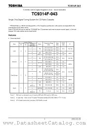 TC9314F-043 datasheet pdf TOSHIBA