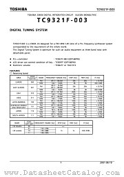TC9321F-003 datasheet pdf TOSHIBA