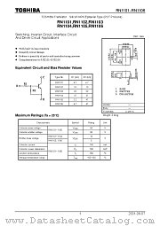 RN1101 datasheet pdf TOSHIBA