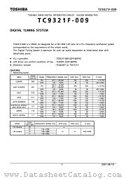 TC9321F-009 datasheet pdf TOSHIBA