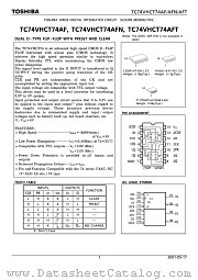 TC74VHCT74AF datasheet pdf TOSHIBA